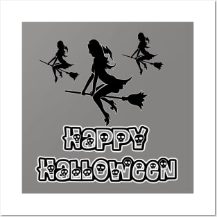 Pretty Halloween Witches - Happy Halloween - 1510201451 Posters and Art